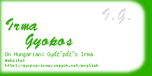 irma gyopos business card